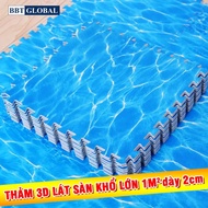 Thảm xốp 3D Đại Dương lát sàn khu vui chơi khổ lớn 1mx1m dày 2cm TX100
