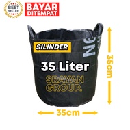 HITAM Planter BAG BLACK 35 LITER CYLINDER