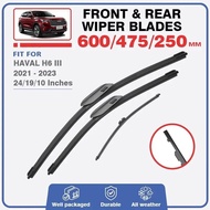 Windscreen Wiper Blades Set For HAVAL H6 III 2021 2022 2023 HEV PHEV Hybrid GT Vance Front Rear Wind