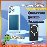 【SG Stock】5000Mah Magnetic Wireless Power Bank 20W Fast Charging Power Bank
