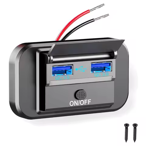 Car Charger Outlet Dual QC3.0 Output Ports Power Sockets For VW T5 T6 Camper Van RV Caravan Motorhom