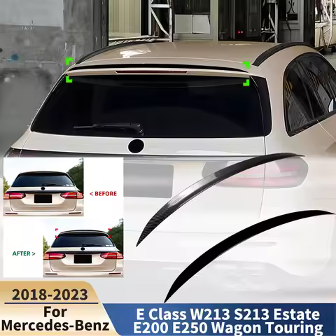 For Mercedes-Benz E Class W213 S213 E200 E250 Estate 2016-2023 Wagon Touring For AMG Rear Roof Spoil
