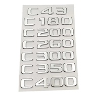 3D ABS Chrome Logo C63 C43 C180 C350 C230 C220 C300 C200 Emblem Car Trunk Sticker For Mercedes W205 