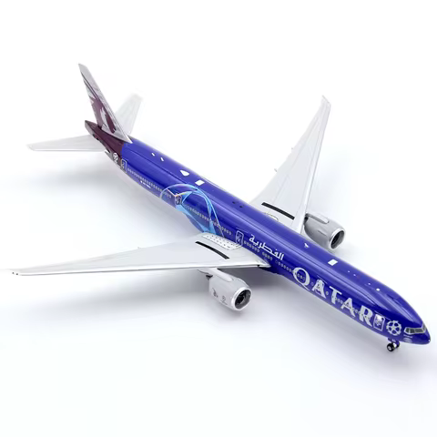 Diecast 1:400 Scale Alloy Qatar Airways B777-300ER A7-BED Airplane Model Classic Finished Static Col