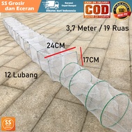 COD Bubu Naga Jala Udang 37 Meter Putih Bahan Kain Kuat 19 Ruas