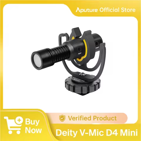 Deity V-Mic D4 Mini Microphone Compact Head Mic TRS 3.5MM with Shock Mount for Vlog Video DSLR Smart