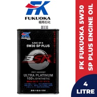 FK FUKUOKA Pro V6500SP 5W30 Fully Synthetic SP 4L Ultra Platinum Engine Oil For Proton/ Perodua/ Toy