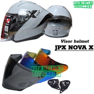 JPX NOVA X helmet visor - flat visor jpx nova x helmet clear black iridium red gold silver blue