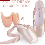 Shoes Satin girls ballet point shoes for children adults with fitness exercises