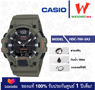 CASIO นาฬิกาคาสิโอ ของแท้ HDC700 รุ่นHDC-700-3A2 นาฬิกาข้อมือ สายยาง  นาฬิกาคาสิโอ้ของแท้รุ่น (watchestbkk นาฬิกาcasioของแท้100% ประกันศูนย์1ปี)