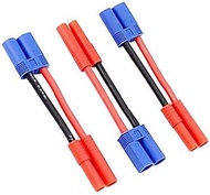 Wmzjnljy 3pcs HXT 4MM Female to EC5 Male Adapter Cable with 12awg/5cm Wire for Lipo Battery(W73-3)