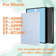 For air purifier HITACHI EP-A6000 EP-A7000 EP-A8000 Replacement HEPA Filter and Carbon Filter