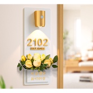 Welcome home sign White Vertical Unit Number Plate 3DDoor Number Signage Door Side Wall House Number