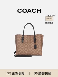 COACH Mollie 女士托特包卡其色配黑色[平行進口]