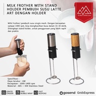 Milk FROTHER WITH STAND HOLDER LATTE ART MILK ENHANCEMENT WITH HOLDER