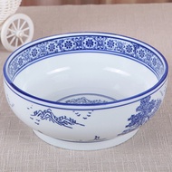 3OBRBlue and White Porcelain Large Bowl Ceramic Tall Bowl Soup Pot Soup Noodle Bowl Rice Bowl Kimchi Bowl Dough Basin Bo