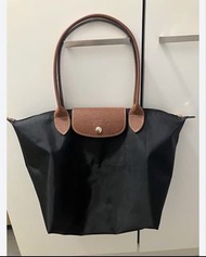 Longchamp Le Pliage 黑色 長柄