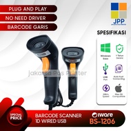 Scanner Barcode USB Wired 1D Iware BS-1206 / BS1206 / BS 1206