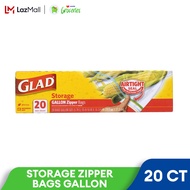 GLAD STORAGE ZIPPER BAGS (GALLON) 20CT