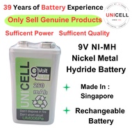 9V ni-mh rechargeable battery nickel metal hydride battery