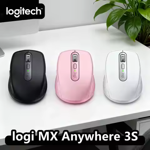 Logitech MX Anywhere 3S Mouse, Wireless Ergonomic, MagSpeed, Logitech Flow, 3-Device Logitech Mouse