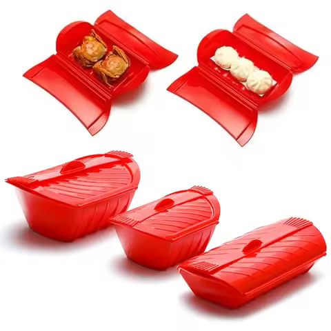 Food Grade Silicone Steamer Easy To Clean Steamed Fish Bowl Microwaveable Environmentally Friendly S