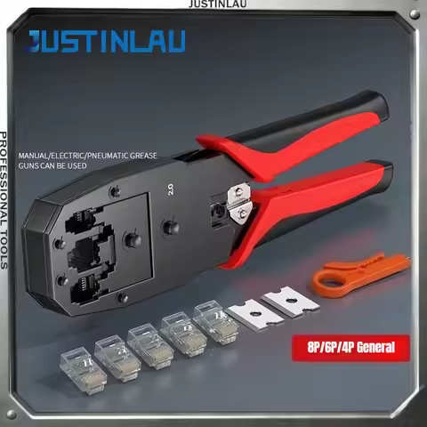 1PC Network Cable Crimping Tool Multifunctional 4P/6P/8P Crimping Stripping and Cutting Pliers Netwo