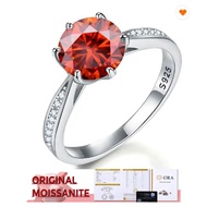100% Real Ring 1 CT Diamond Moissanite VVS D color Genuine 925 Silver White Gold 18K GRA CERTIFICATE