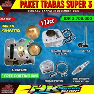 BORE UP TRABAS 3 BRT PISTON BLOCK PACKAGE 63mm 66mm 68mm HEAD BRT 31-25 34-29 KLX 150 KLX 140 DTRACK