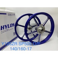 Y125Z/LC5S SP505 ENKEI HYLOS O/P HUB CNC PORTING SPORT RIM BLUE 140/160-17