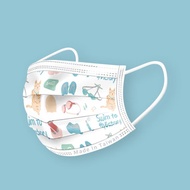 SAEKO 成人用醫療口罩 愛游泳的貓 一袋5入