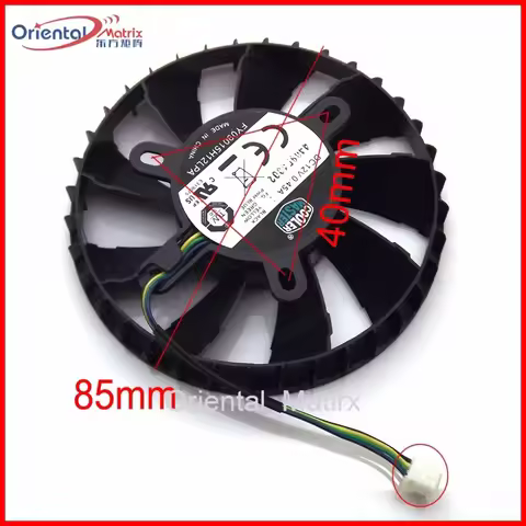 FY09015H12LPA DC12V 0.45A VGA Fan For MSI N760 2GD5/OC ITX R9 270X GAMING 2G ITX Graphics Card Coole