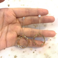 Earring- Gold Circle 925Silver
