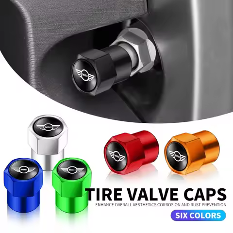 4pcs Car Wheel Tire Valve Core Cap Dust Proof Covers For MINI E90 COOPER S JCW R55 R56 R60 R61 F54 F