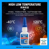 FULL SERIES Loctite 401 instant adhesive super glue 20ml welding 99% material wood metal threadlock 