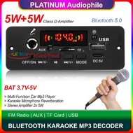 Module MP3 Bluetooth Amplifier Class D 2X 5W Digital Karaoke MIC Microphone Reverberation Echo MP3 Lossless Decoder FM Radio AUX USB Micro SD JQ-D129BT