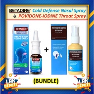 BETADINE Cold Defense Nasal Spray 20mL + Oral Throat Spray 50mL Combo Bundle Pack Defence Spray Kit