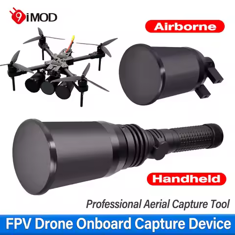 9IMOD Anti-Drone Capture Device Combo C-50-D Handheld Net Launcher & C-51 Mounted Interceptor Compat