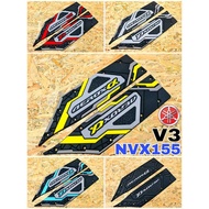 YAMAHA NVX 155 V3 2025 Carpet Foot Pedal Floor Panel Footboard Alloy Pengalas Kaki Aerox NVX155 V3 A