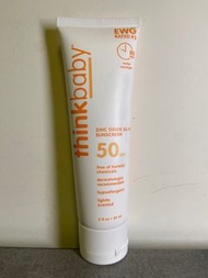 全新 Thinkbaby SPF 50+ 嬰兒防曬霜 - 耐水礦物防曬乳液，3 盎司(約 85.0 毫升) Thinkbaby SPF 50+ Baby Mineral vegan water res