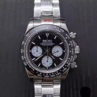 39MM Chronograph Watch Stainless Steel Watch Case Sapphire Glass Modified Quartz Watch with VK63 Mov