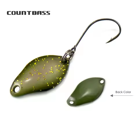 Countbass Trout Spoon Size 24.5x13.2mm, 2g 5/64oz Freshwater Salmon Pike Bass Metal Brass Fishing Lu