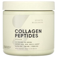 Sports Research, Collagen Peptides, Hydrolyzed Type I & III Collagen, Unflavored, 3.9 oz (110.7 g)