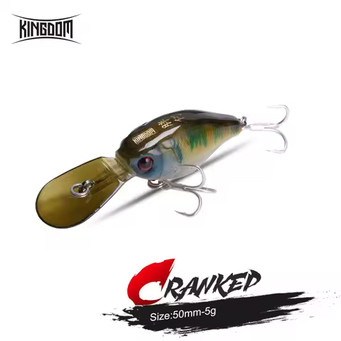 Kingdom Crazy Crankbaits Slow Sinking Fishing Lures Mini Minnow Swing Small Cranks Hard Baits 5g 50m