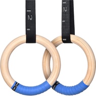 Ready Stock 28MM/32MM Gymnastics Rings Wooden Olympic Rings 1500/1000lbs with Adjustable Cam Buckle 