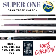 Joran Tegek Orca Super One 360 450 Carbon Kuat ruas panajang carbon ringan