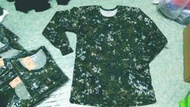 深綠色迷彩羅紋針織汗衫圓領衫衛生衣短袖長袖數位迷彩