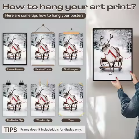 Winter Snow Scenery Canvas Wall Art Print Posters 30x40cm Painting Pictures Wall Bedroom Home Decora