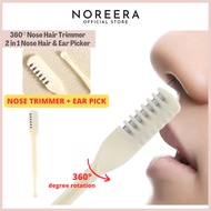 2 in 1 Nose Hair Trimmer Cutter Shaver Ear Picker Gunting Bulu Hidung Cabut Pengepit Beard Wax Porta