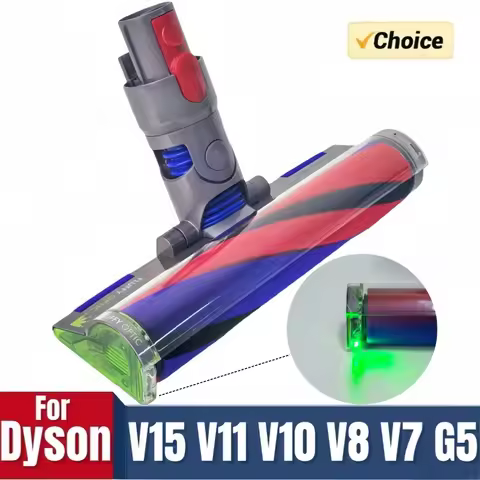 For Dyson V15 V11 V10 V8 V7 G5 Cordless Vacuum Cleaner Quick Release Head Attachments with Soft Carp